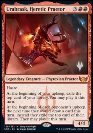 Urabrask, Heretic Praetor (Promo Pack) [Streets of New Capenna Promos] | All Aboard Games