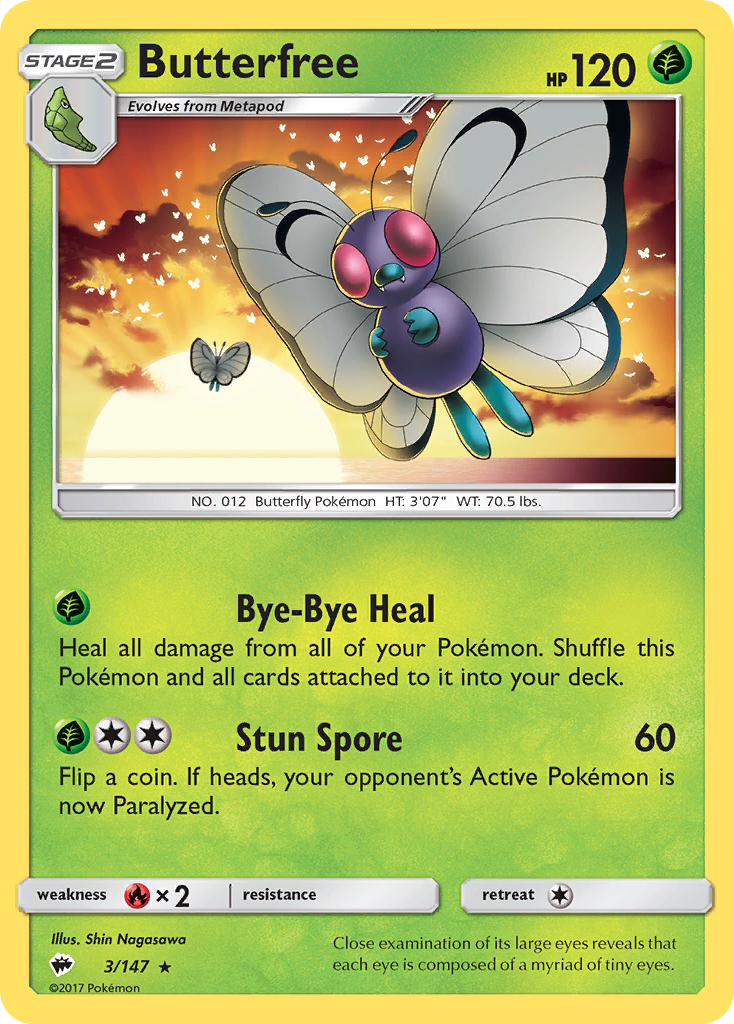 Butterfree (3/147) [Sun & Moon: Burning Shadows] | All Aboard Games