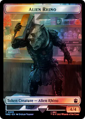 Alien Rhino // Treasure (0061) Double-Sided Token (Surge Foil) [Doctor Who Tokens] | All Aboard Games