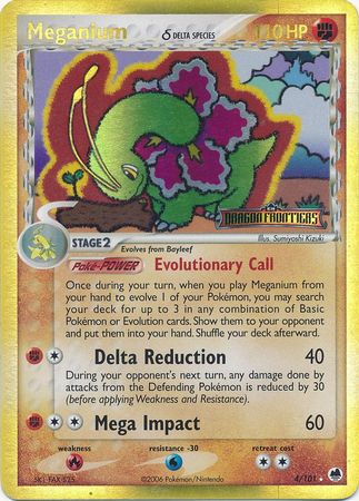 Meganium (4/101) (Delta Species) (Stamped) [EX: Dragon Frontiers] | All Aboard Games