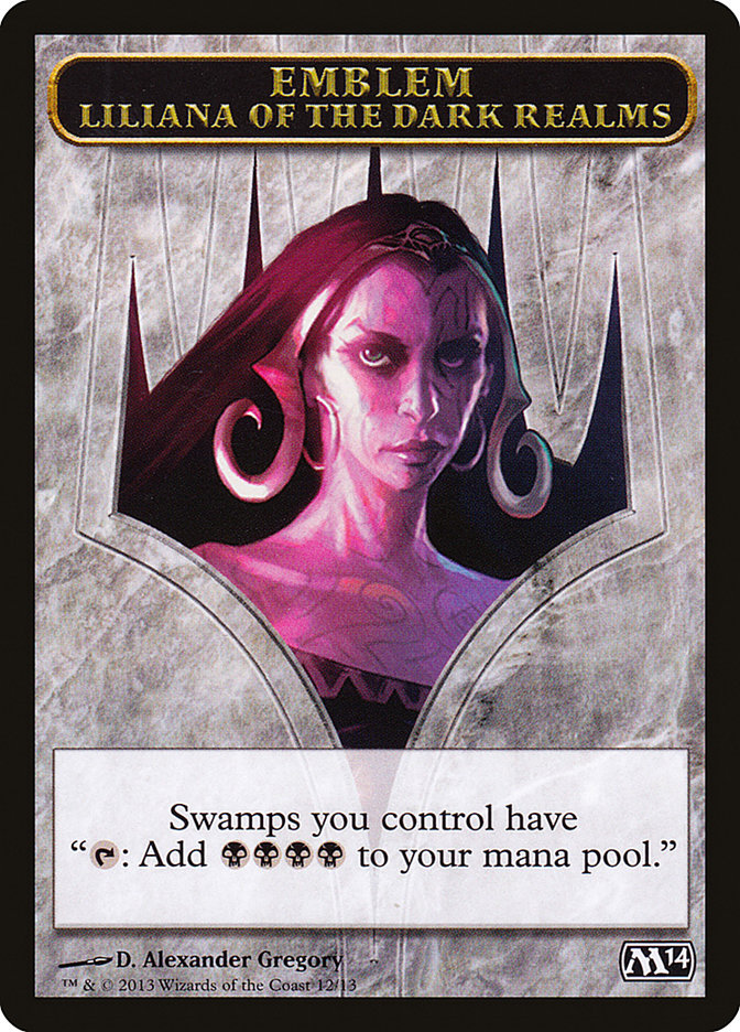 Liliana of the Dark Realms Emblem [Magic 2014 Tokens] | All Aboard Games