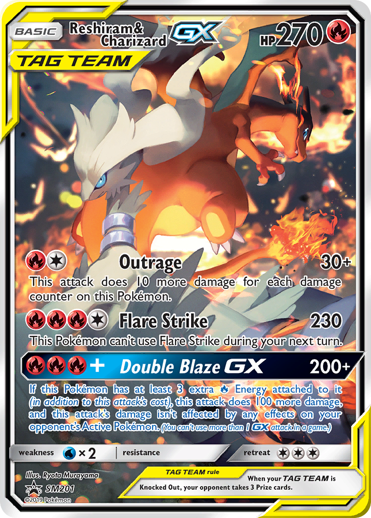 Reshiram & Charizard GX (SM201) [Sun & Moon: Black Star Promos] | All Aboard Games