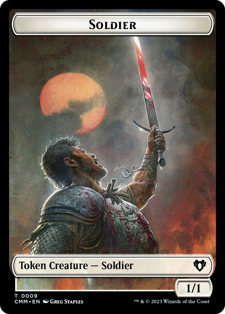 Copy (54) // Human Soldier Double-Sided Token [Commander Masters Tokens] | All Aboard Games