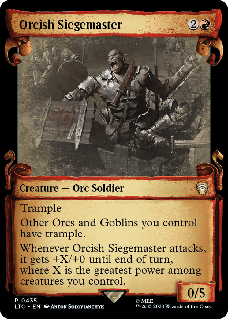 Orcish Siegemaster [The Lord of the Rings: Tales of Middle-Earth Commander Showcase Scrolls] | All Aboard Games