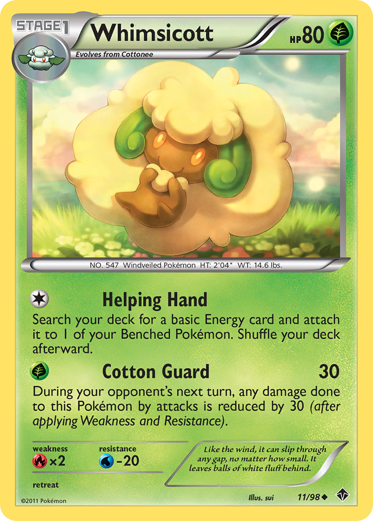 Whimsicott (11/98) [Black & White: Emerging Powers] | All Aboard Games