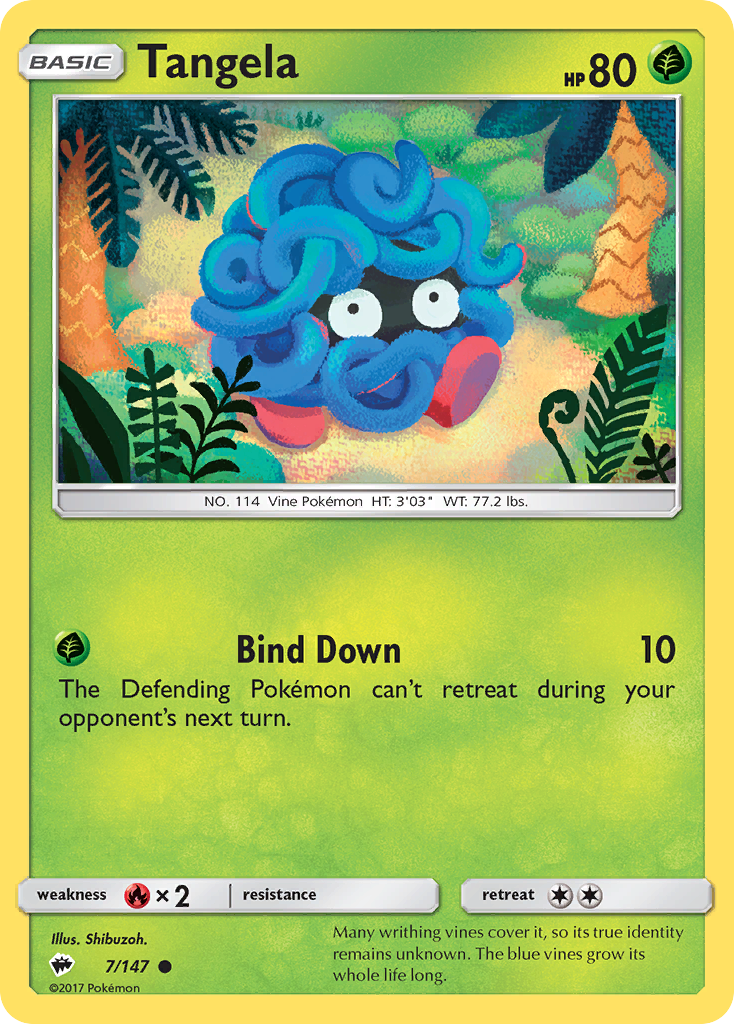 Tangela (7/147) [Sun & Moon: Burning Shadows] | All Aboard Games