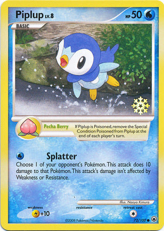 Piplup (72/100) [Countdown Calendar Promos] | All Aboard Games