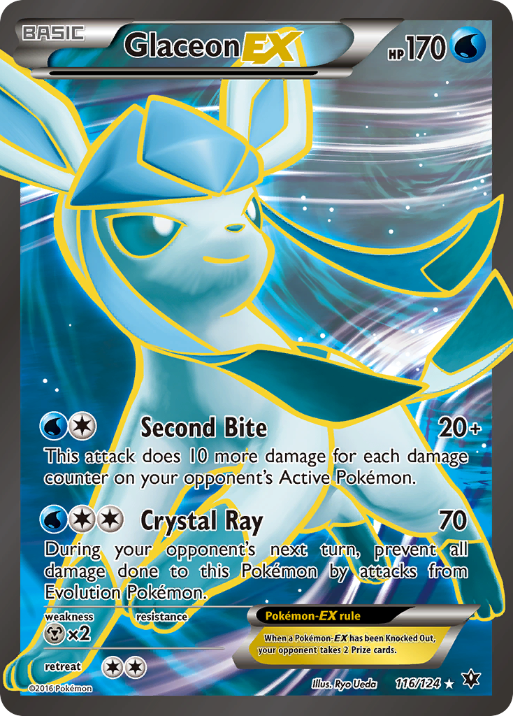 Glaceon EX (116/124) [XY: Fates Collide] | All Aboard Games