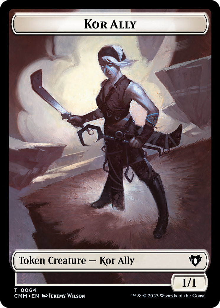 Wall // Kor Ally Double-Sided Token [Commander Masters Tokens] | All Aboard Games