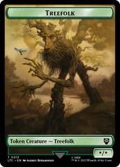 Beast // Treefolk Double Sided Token [The Lord of the Rings: Tales of Middle-Earth Commander Tokens] | All Aboard Games
