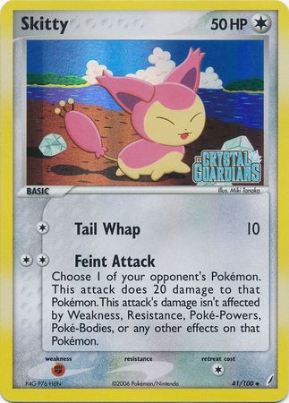 Skitty (41/100) (Stamped) [EX: Crystal Guardians] | All Aboard Games