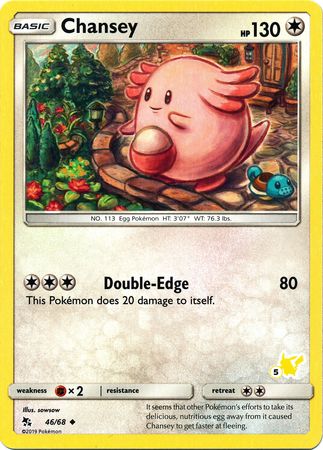 Chansey (46/68) (Pikachu Stamp #5) [Battle Academy 2020] | All Aboard Games