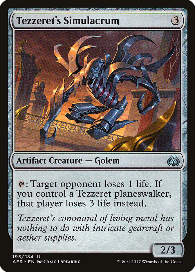 Tezzeret's Simulacrum [Aether Revolt] | All Aboard Games