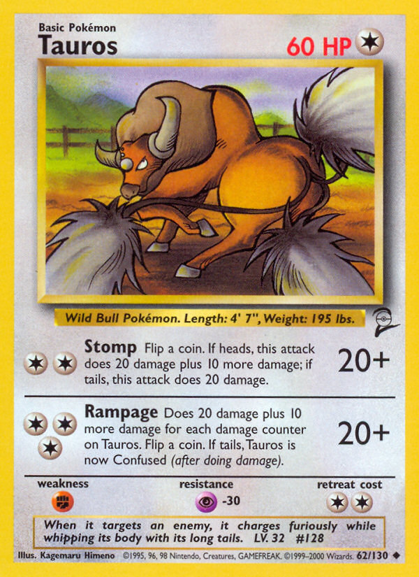 Tauros (62/130) [Base Set 2] | All Aboard Games