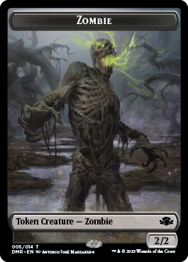 Zombie // Elemental Double-Sided Token [Dominaria Remastered Tokens] | All Aboard Games