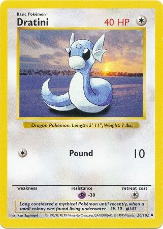 Dratini (26/102) [Base Set Shadowless Unlimited] | All Aboard Games