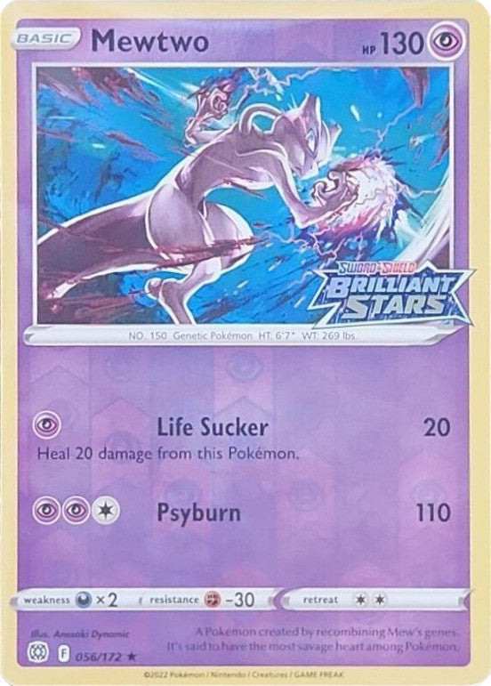 Mewtwo (056/172) (Brilliant Stars Stamped) [Sword & Shield: Brilliant Stars] | All Aboard Games