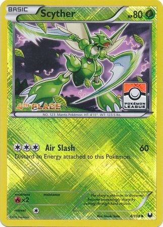 Scyther (4/108) (League Promo 4th Place) [Black & White: Dark Explorers] | All Aboard Games