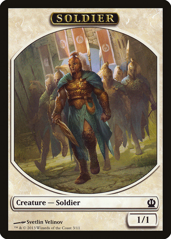 Soldier (3/11) [Theros Tokens] | All Aboard Games