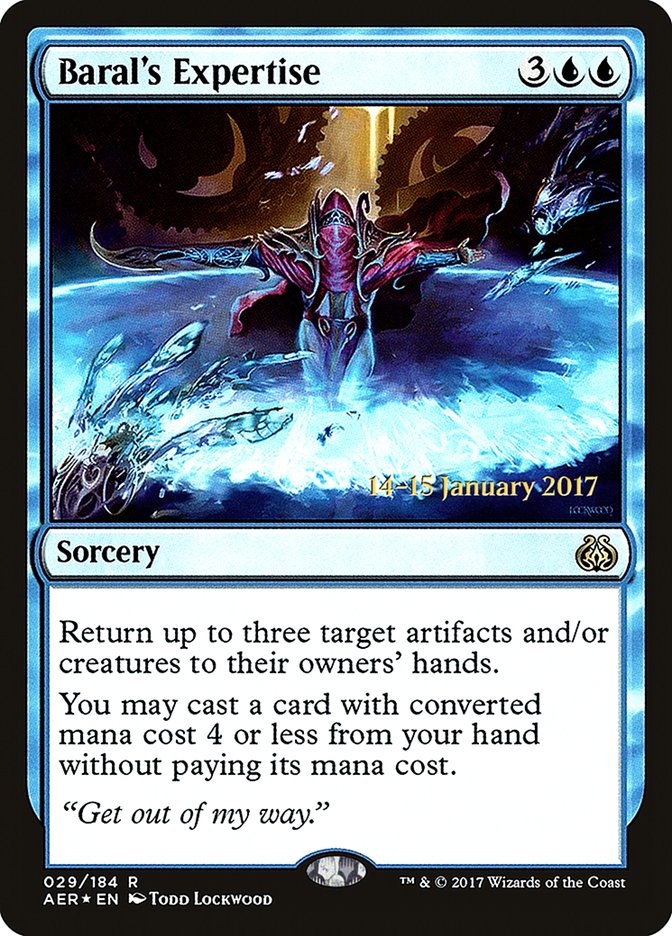 Baral's Expertise  [Aether Revolt Prerelease Promos] | All Aboard Games
