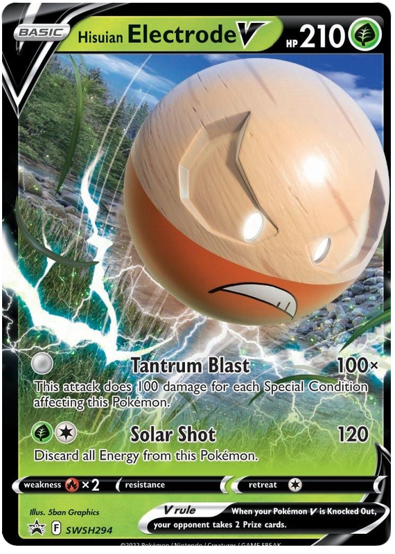 Hisuian Electrode V (SWSH294) (Jumbo Card) [Sword & Shield: Black Star Promos] | All Aboard Games