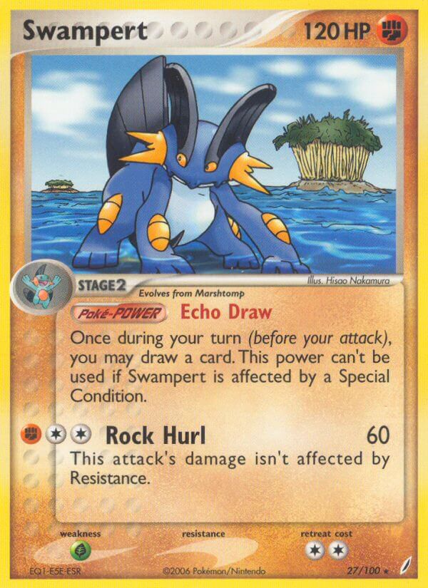 Swampert (27/100) (Theme Deck Exclusive) [EX: Crystal Guardians] | All Aboard Games