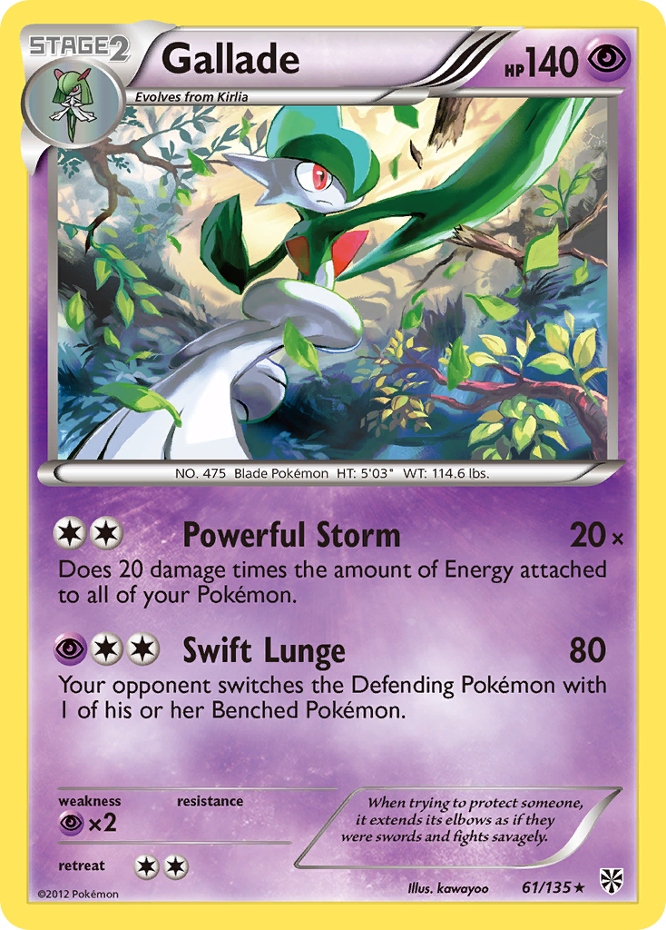 Gallade (61/135) [Black & White: Plasma Storm] | All Aboard Games