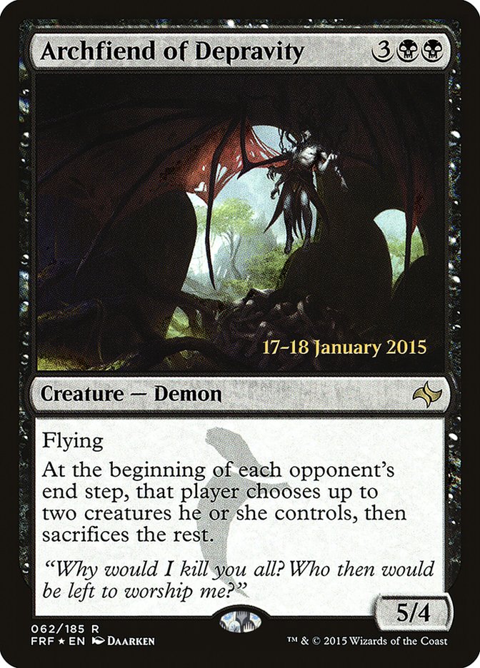 Archfiend of Depravity  [Fate Reforged Prerelease Promos] | All Aboard Games
