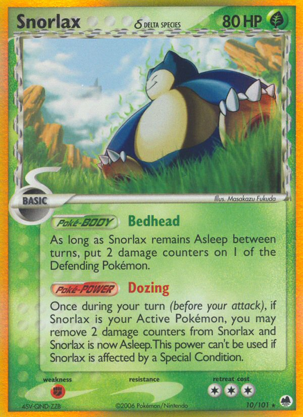 Snorlax (10/101) (Delta Species) [EX: Dragon Frontiers] | All Aboard Games