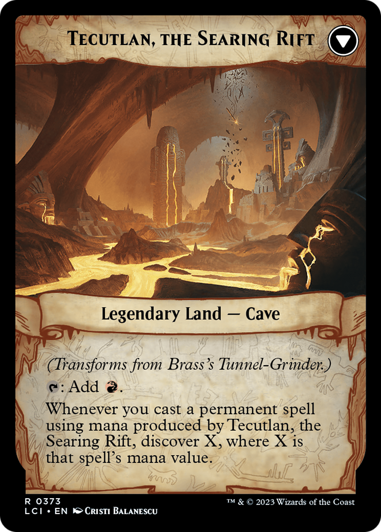 Brass's Tunnel-Grinder // Tecutlan, The Searing Rift (Extended Art) [The Lost Caverns of Ixalan] | All Aboard Games