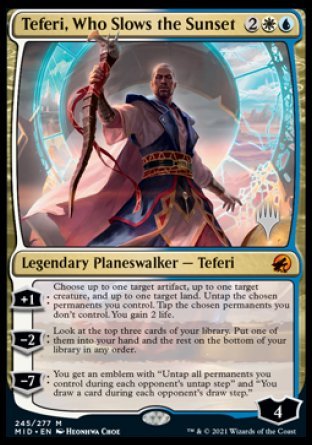 Teferi, Who Slows the Sunset (Promo Pack) [Innistrad: Midnight Hunt Promos] | All Aboard Games