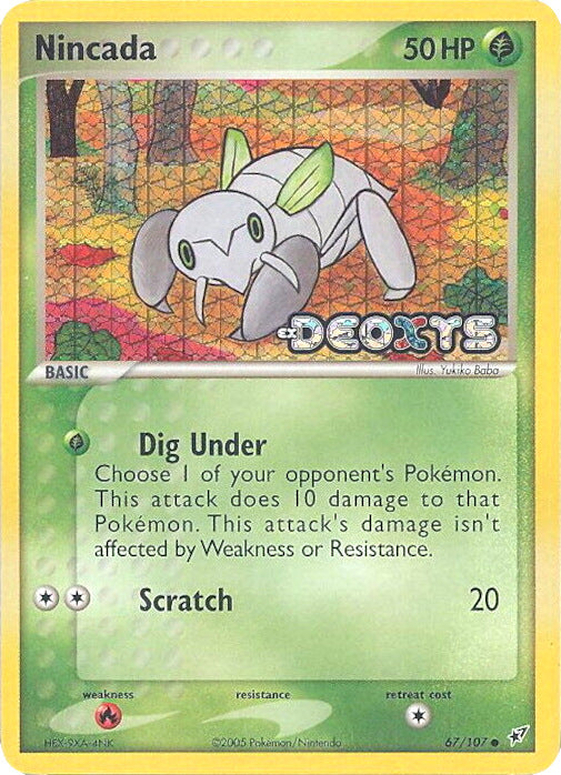 Nincada (67/107) (Stamped) [EX: Deoxys] | All Aboard Games