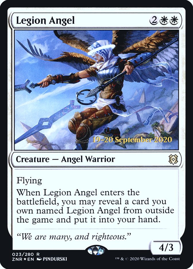 Legion Angel [Zendikar Rising Prerelease Promos] | All Aboard Games
