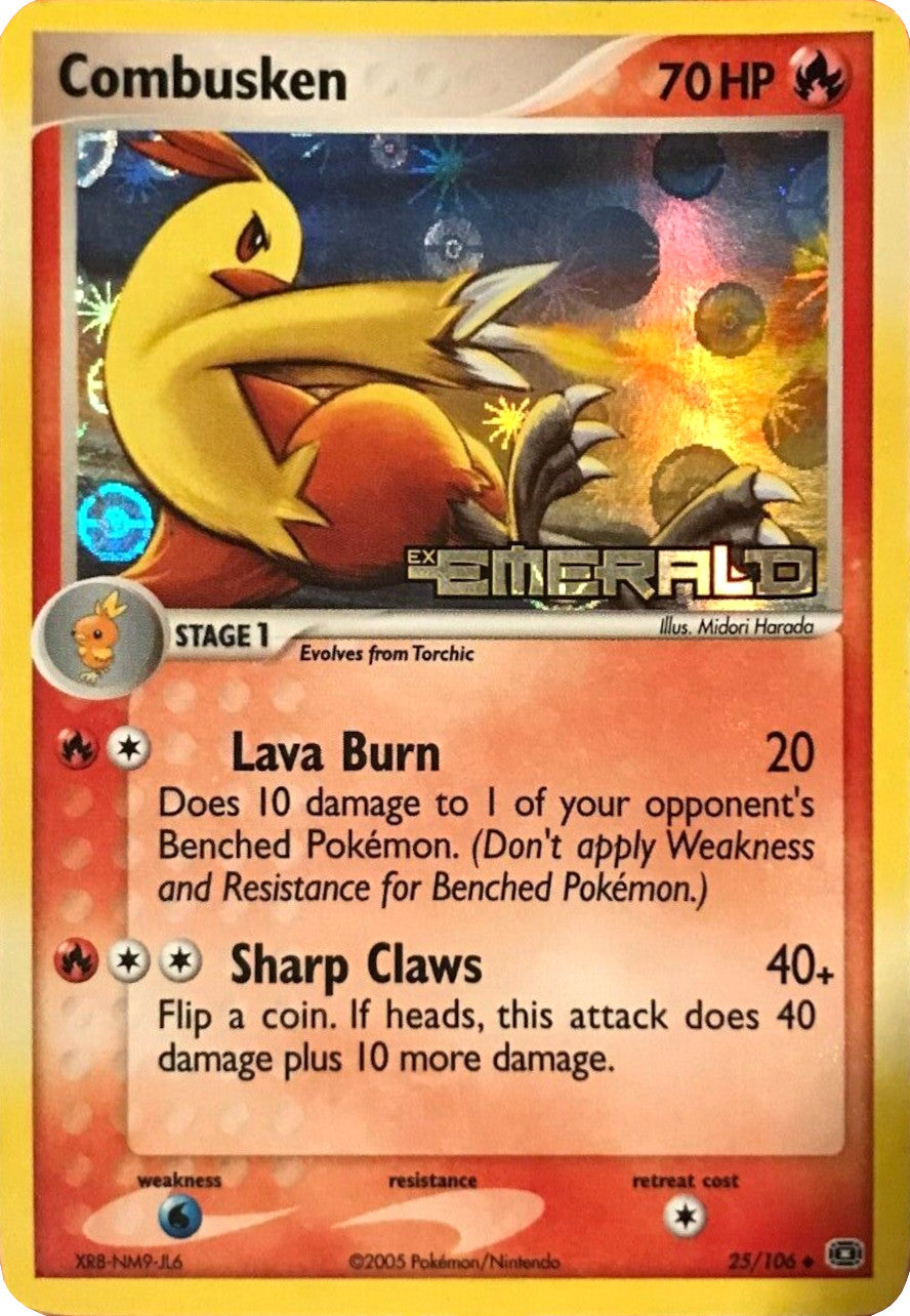 Combusken (25/106) (Stamped) [EX: Emerald] | All Aboard Games