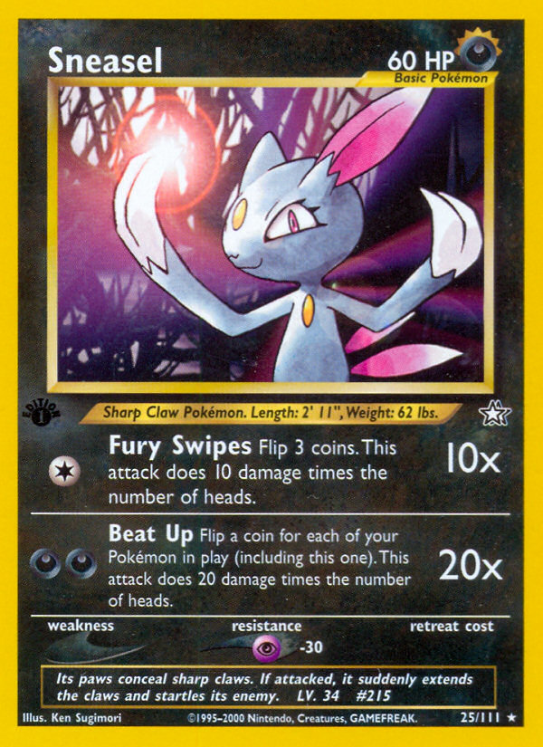 Sneasel (25/111) [Neo Genesis 1st Edition] | All Aboard Games