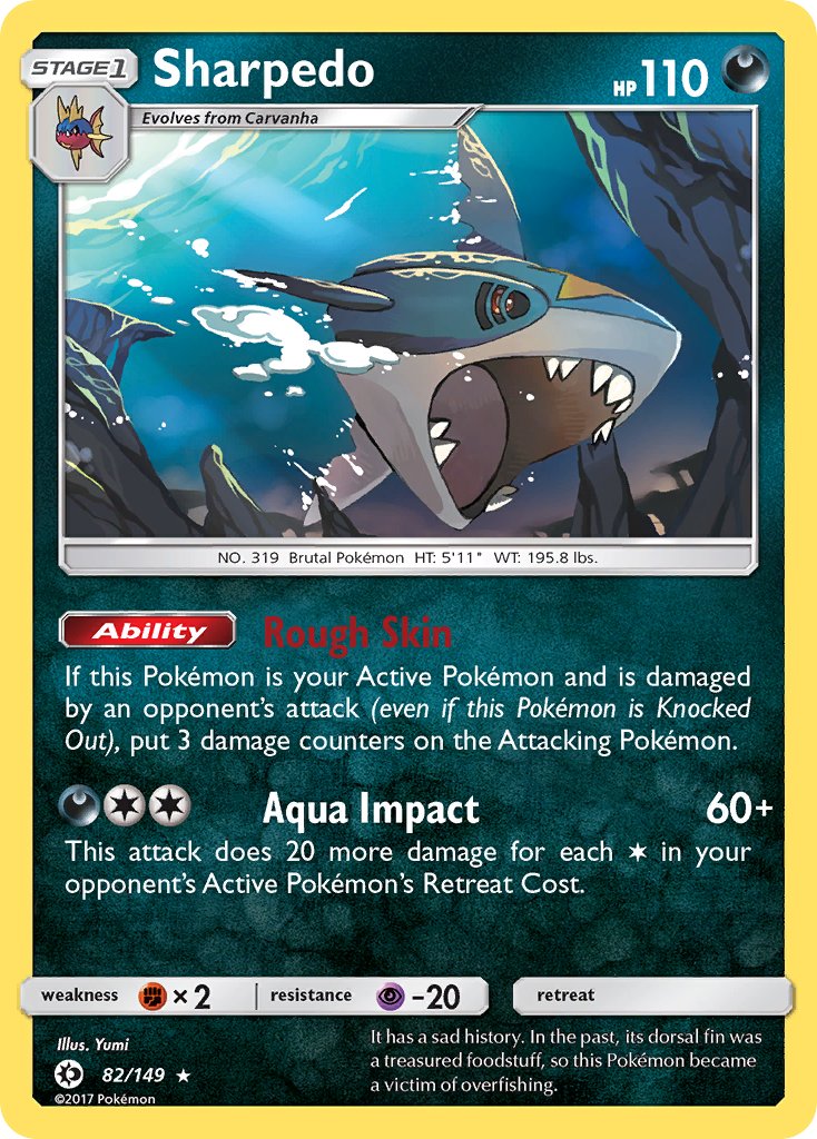 Sharpedo (82/149) (Cosmos Holo) (Blister Exclusive) [Sun & Moon: Base Set] | All Aboard Games