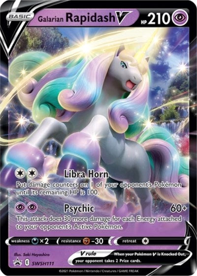 Galarian Rapidash V (SWSH111) (Jumbo Card) [Sword & Shield: Black Star Promos] | All Aboard Games