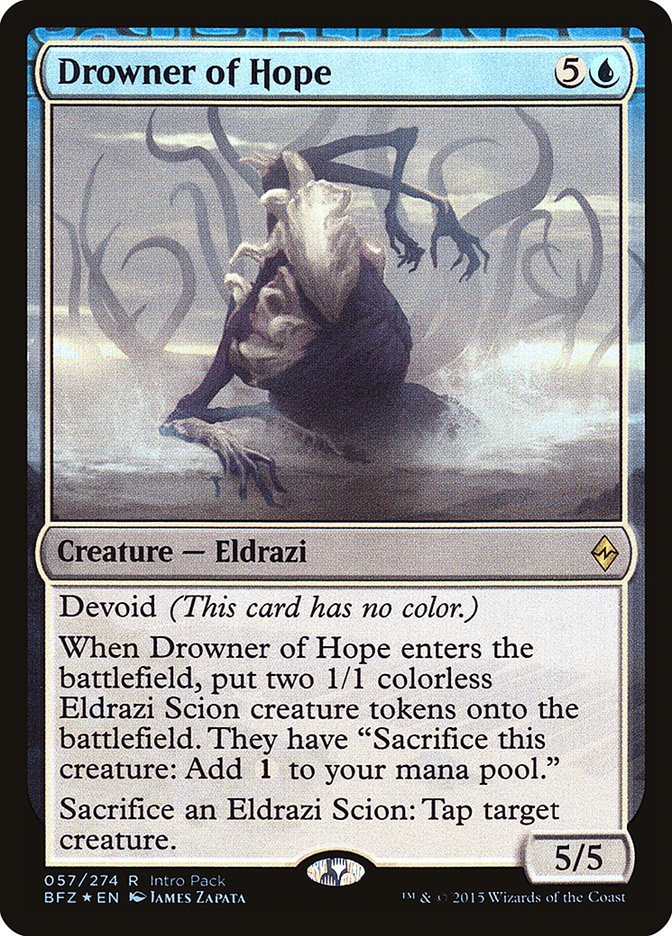 Drowner of Hope (Intro Pack) [Battle for Zendikar Promos] | All Aboard Games