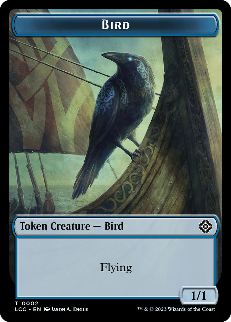 Bird // Merfolk (0003) Double-Sided Token [The Lost Caverns of Ixalan Commander Tokens] | All Aboard Games