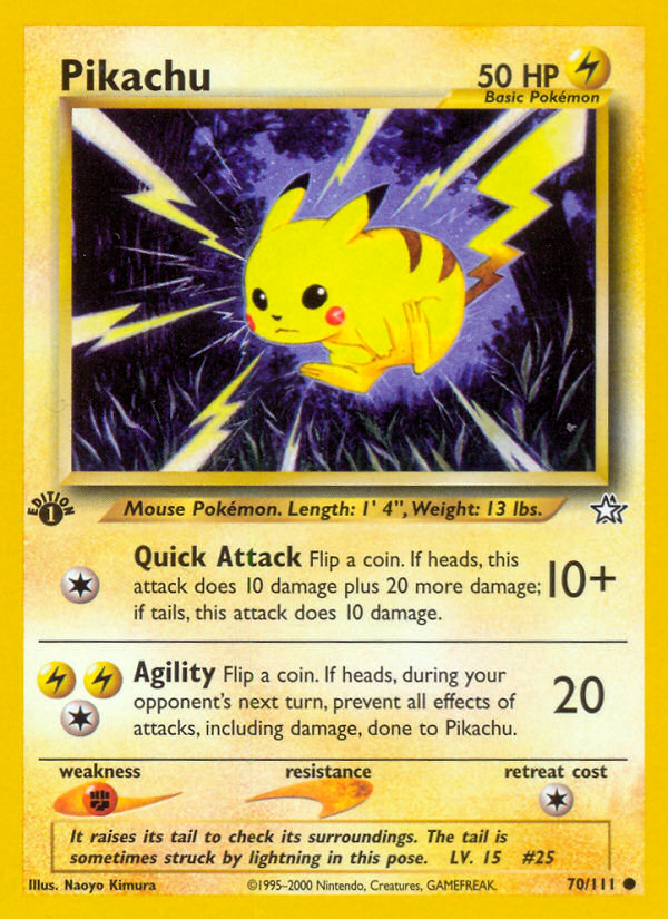 Pikachu (70/111) [Neo Genesis 1st Edition] | All Aboard Games