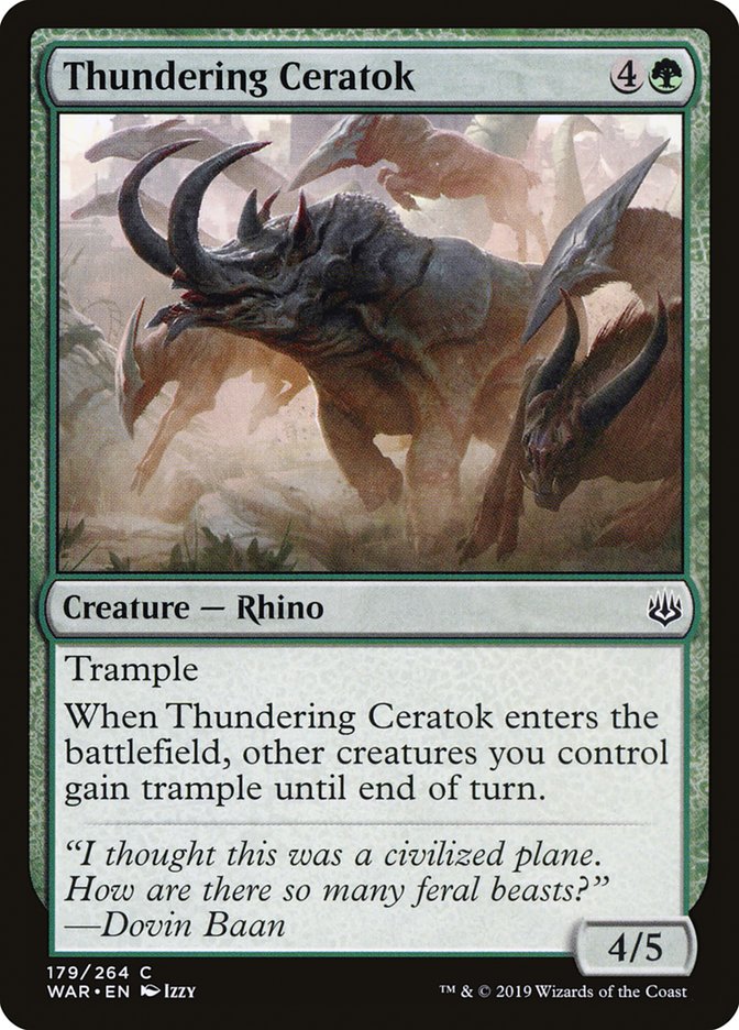 Thundering Ceratok [War of the Spark] | All Aboard Games