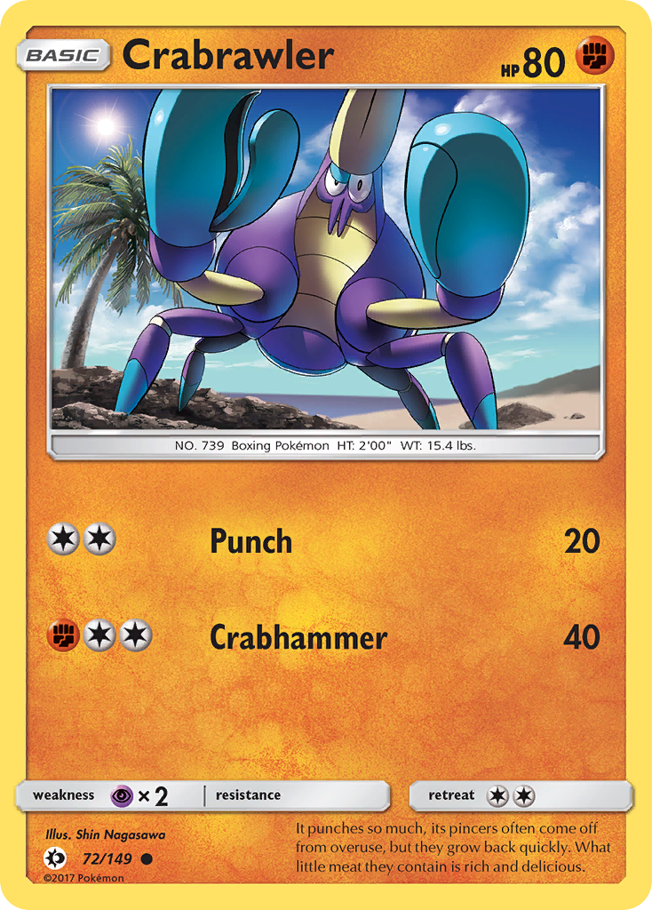 Crabrawler (72/149) [Sun & Moon: Base Set] | All Aboard Games