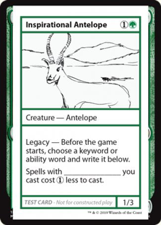 Inspirational Antelope (2021 Edition) [Mystery Booster Playtest Cards] | All Aboard Games