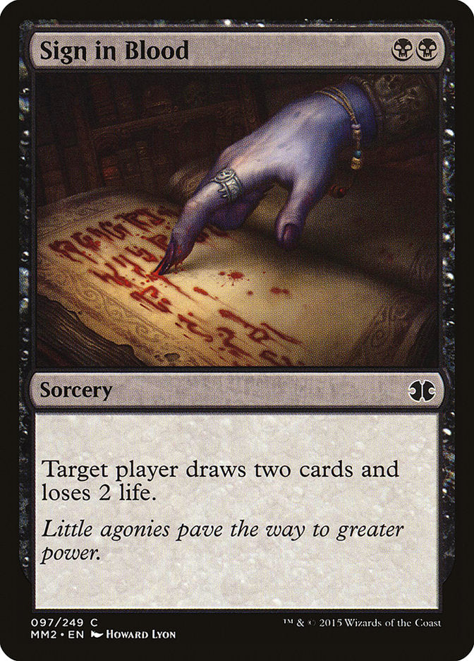 Sign in Blood [Modern Masters 2015] | All Aboard Games