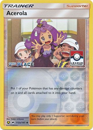 Acerola (112a/147) (League Promo 2nd Place) [Sun & Moon: Burning Shadows] | All Aboard Games