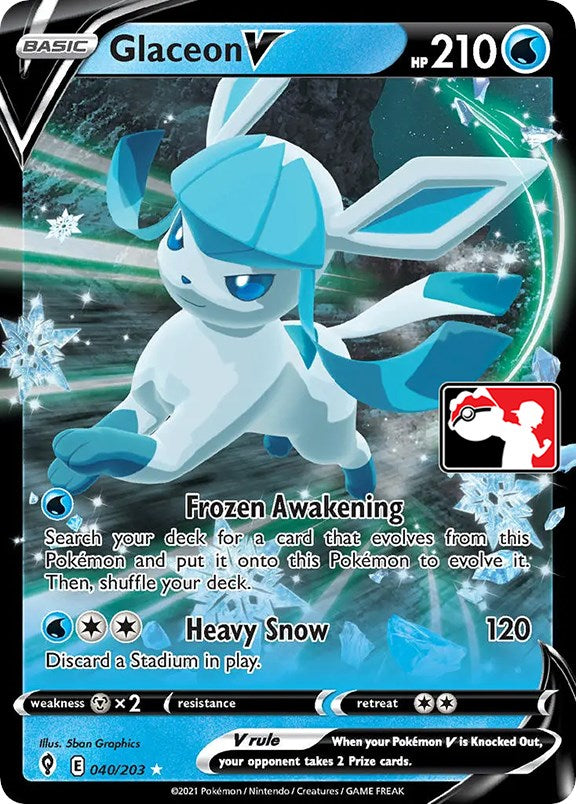 Glaceon V (040/203) [Prize Pack Series One] | All Aboard Games
