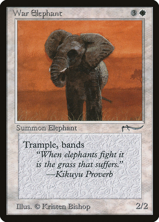 War Elephant (Dark Mana Cost) [Arabian Nights] | All Aboard Games