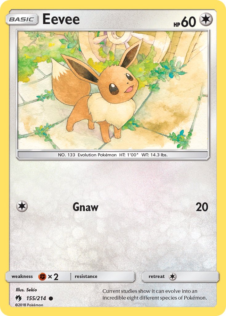 Eevee (155/214) (Let's Play, Eevee Cracked Ice Holo) (Theme Deck Exclusives) [Sun & Moon: Lost Thunder] | All Aboard Games