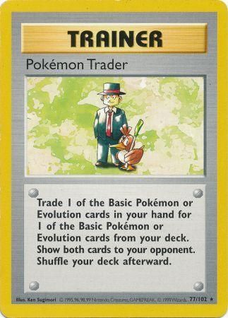 Pokemon Trader (77/102) [Base Set Shadowless Unlimited] | All Aboard Games