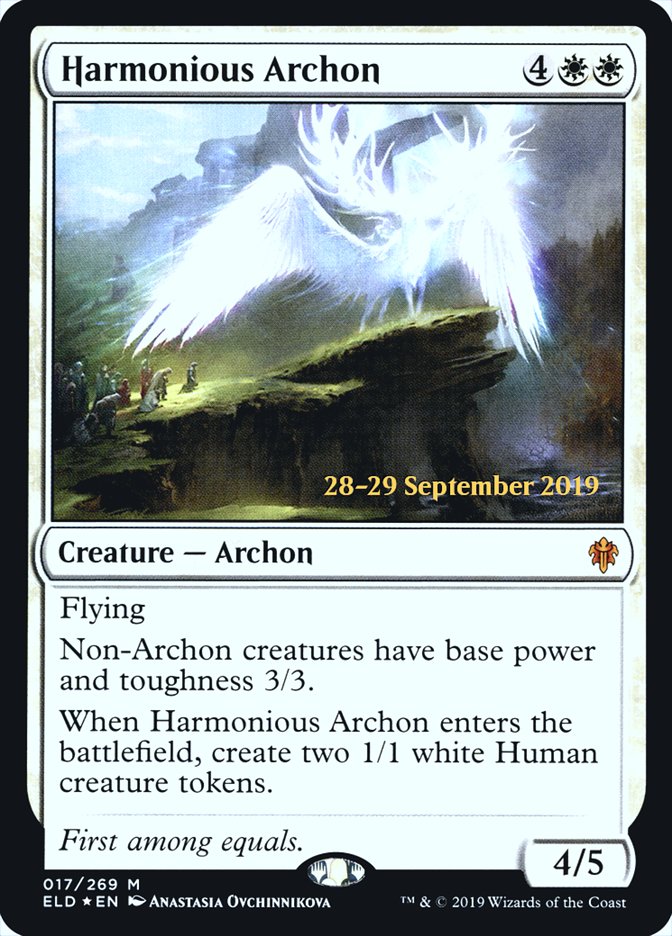 Harmonious Archon  [Throne of Eldraine Prerelease Promos] | All Aboard Games